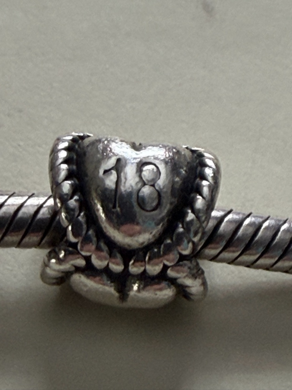 Authentic Pandora Silver 18th Birthday Milestone Charm